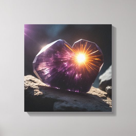 Fantasie Cacoxeniet Amethist Crystal Canvas Print (Voorkant)