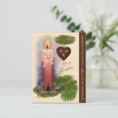  FANTASIE "CANDLE BABY" ORNAMENT FEESTDAGENKAART (Staand voorkant)