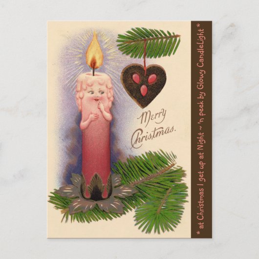  FANTASIE "CANDLE BABY" ORNAMENT FEESTDAGENKAART (Voorkant)