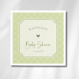 Fantasie Citrus Groen Diamant Baby Shower Servet