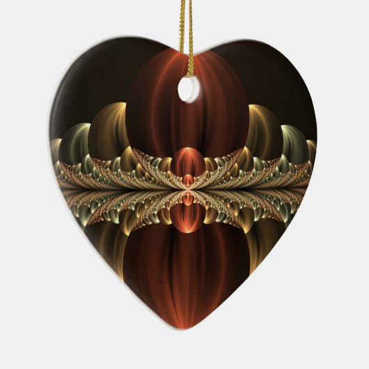 Fantasie constructie glanzend Abstract fractal har Keramisch Ornament (Rechts)