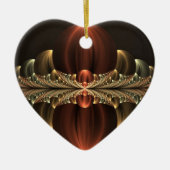 Fantasie constructie glanzend Abstract fractal har Keramisch Ornament (Voorkant)