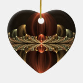 Fantasie constructie glanzend Abstract fractal har Keramisch Ornament (Achterkant)