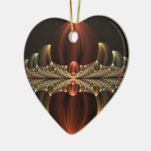 Fantasie constructie glanzend Abstract fractal har Keramisch Ornament (Links)