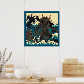 Fantasie Demonen - Woodcut 1 Poster (Keuken)