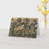 FANTASIE DIEREN, PAARDEN, BOSLAND Blauwgroene bloe Kaart (Gele Bloem)