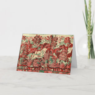FANTASIE DIEREN,PAARDEN,BOSLAND Rood Groen Bloemmo Kaart
