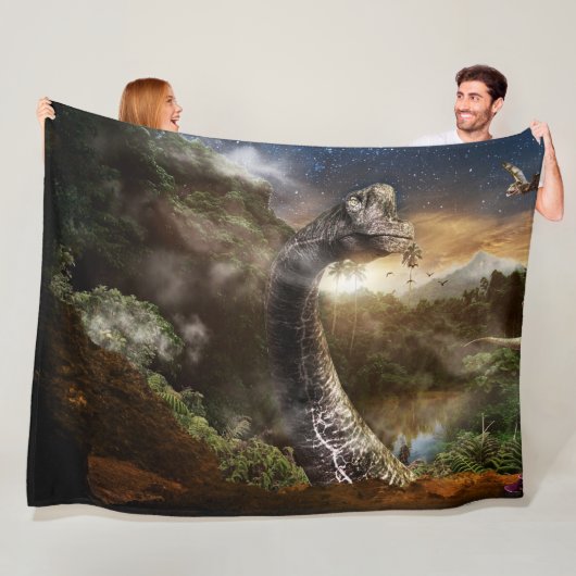 FANTASIE DINOSAURUS FLEECE DEKEN (In situ)