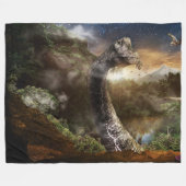 FANTASIE DINOSAURUS FLEECE DEKEN (Voorkant (Horizontaal))
