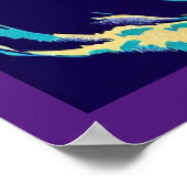 Fantasie Dinosaurus Robots Anime - Woodcut 1 Poster (Hoek)