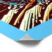 Fantasie Dinosaurus Robots Anime - Woodcut 3 Poster (Hoek)