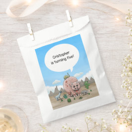 Fantasie dinosaurus verjaardag bedankzakje