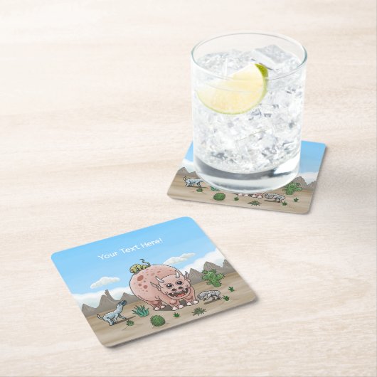 Fantasie Dinosaurussen Kartonnen Onderzetters (Insitu)