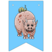 Fantasie dinosaurussen vlaggetjes (Eerste vlag)