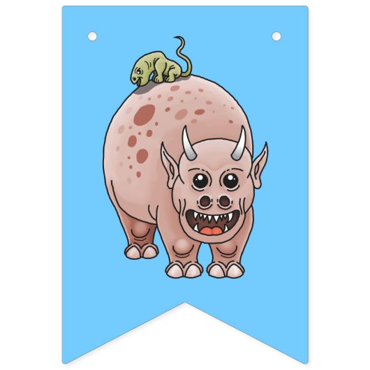 Fantasie dinosaurussen vlaggetjes (Eerste vlag)