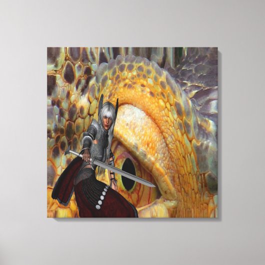 Fantasie Draak Volkssprookje Canvas Afdruk (Voorkant)