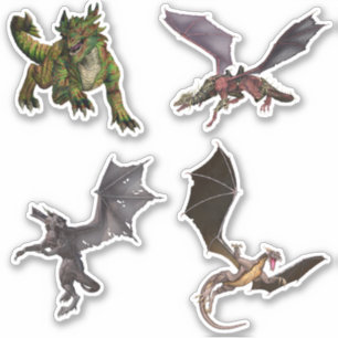 Fantasie Dragon Slang Sticker