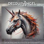 Fantasie Eenhoorn - Decoupage_ Tissuepapier