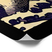 Fantasie Eenhoorn - Houtsnede 1 Poster (Hoek)