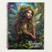 Fantasie Elfje In De Tuin Planner (Voorkant)