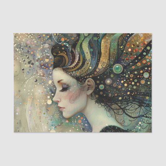 FANTASIE FEE DECOUPAGE TISSUEPAPIER (Voorkant)