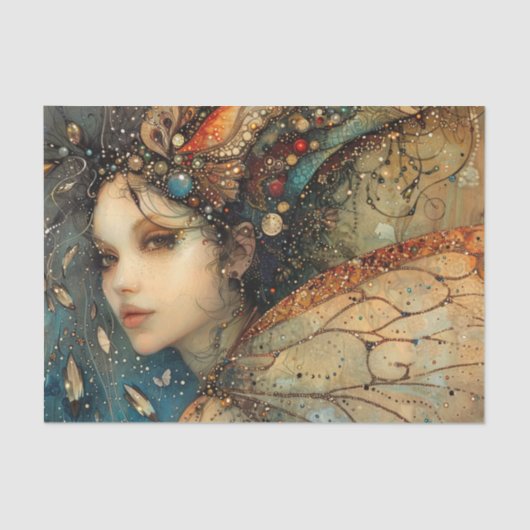 FANTASIE FEE DECOUPAGE TISSUEPAPIER (Voorkant)