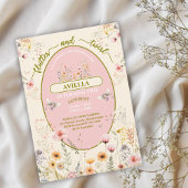 Fantasie fee wilde bloem meisjes roze Uitnodiging