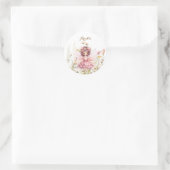 Fantasie Fee wildflower pastel Ronde Sticker (Tas)