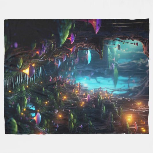 "Fantasie" Fleece Deken (Voorkant (Horizontaal))