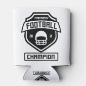 fantasie-football-kampioen-2-zwart blikjeskoeler (Achterkant)