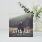Fantasie Foto Bewaar de Datum Vierkant Bericht Save The Date (Staand voorkant)