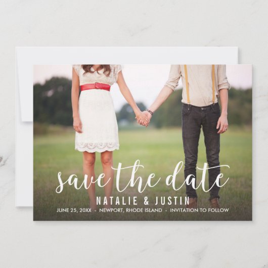 Fantasie Foto Save the Date Aankondiging (Voorkant)