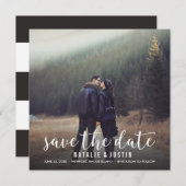 Fantasie Foto Save the Date Vierkante Aankondiging (Voorkant / Achterkant)