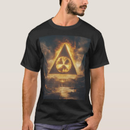 Fantasie Geel Radioactief Symbool Digitale Kunst T-shirt