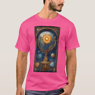 Fantasie-geïnspireerd Wereldbol geanimeerde zon as T-shirt