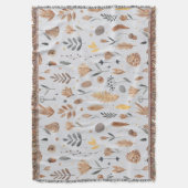 Fantasie-geïnspireerde botanische elementen deken (Voorkant Verticaal)