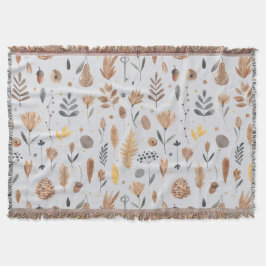 Fantasie-geïnspireerde botanische elementen deken