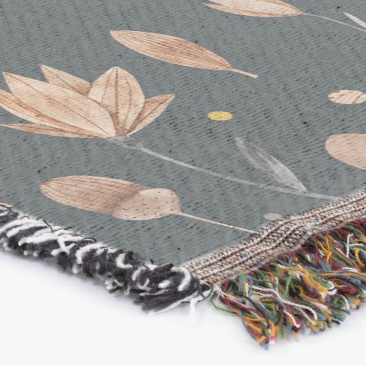 Fantasie-geïnspireerde botanische elementen deken (Hoek)