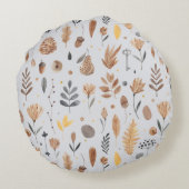 Fantasie-geïnspireerde botanische elementen rond kussen (Achterkant)