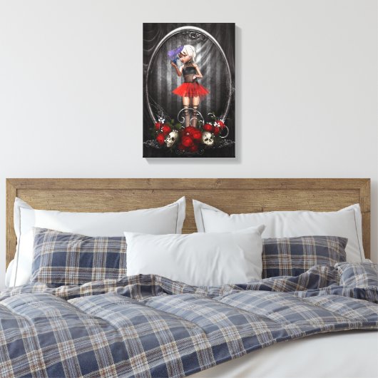 fantasie gothic pop meisje canvas kunst (Insitu (Slaapkamer))