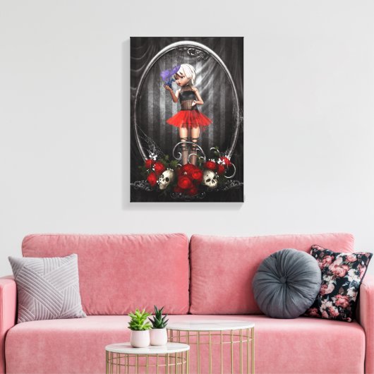 fantasie gothic pop meisje canvas kunst (Insitu (Woonkamer))