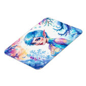 Fantasie ijsplaat winter magische sneeuwvlok kunst magneet (Linkerzijde)