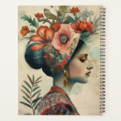 Fantasie Illustratie Dame en bloemen Planner (Achterkant)