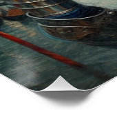 Fantasie illustratie van krijger prinses perfect poster (Hoek)