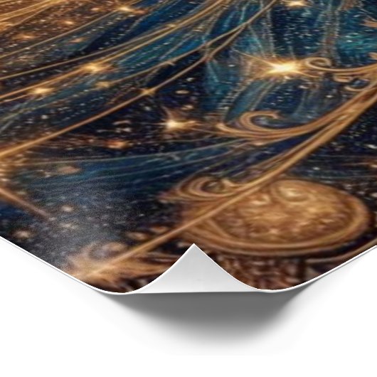 Fantasie illustratie van prinses perfect poster (Hoek)