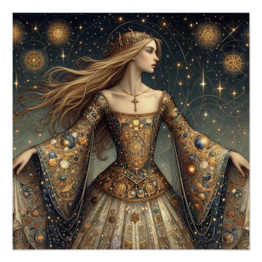 Fantasie illustratie van prinses perfect poster (Voorkant)