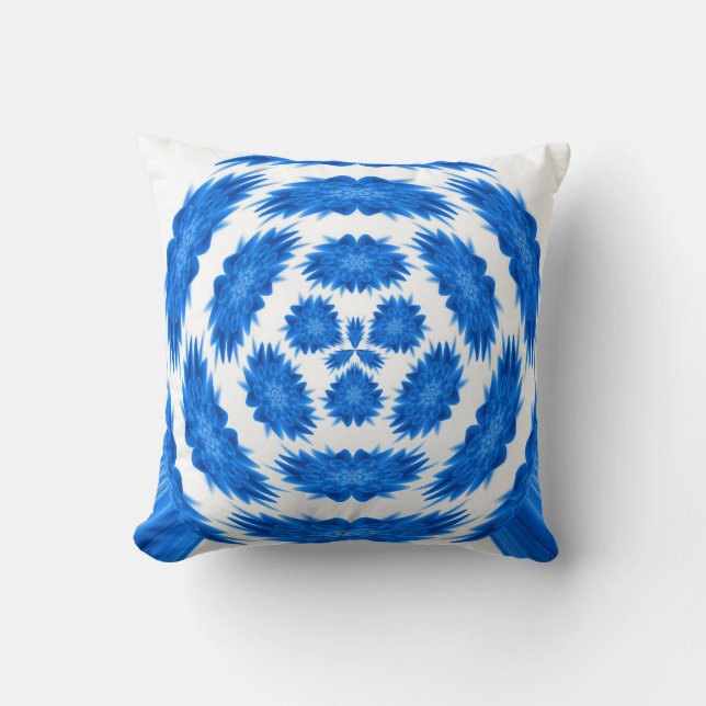 Fantasie in Blauw Kussen (Voorkant)