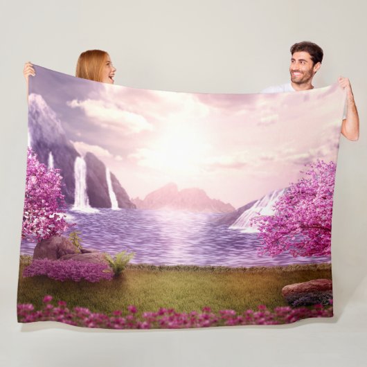 FANTASIE in ROZE Fleece Deken (In situ)