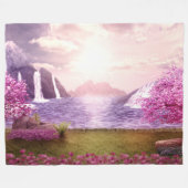 FANTASIE in ROZE Fleece Deken (Voorkant (Horizontaal))