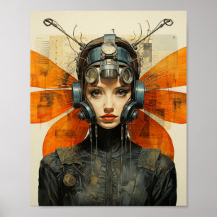 Fantasie Insecte Vrouw Poster